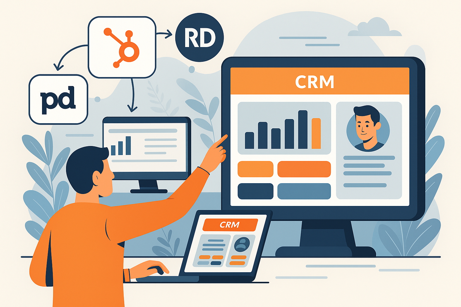Integrações com CRM e Ferramentas (HubSpot, RD, Pipedrive)